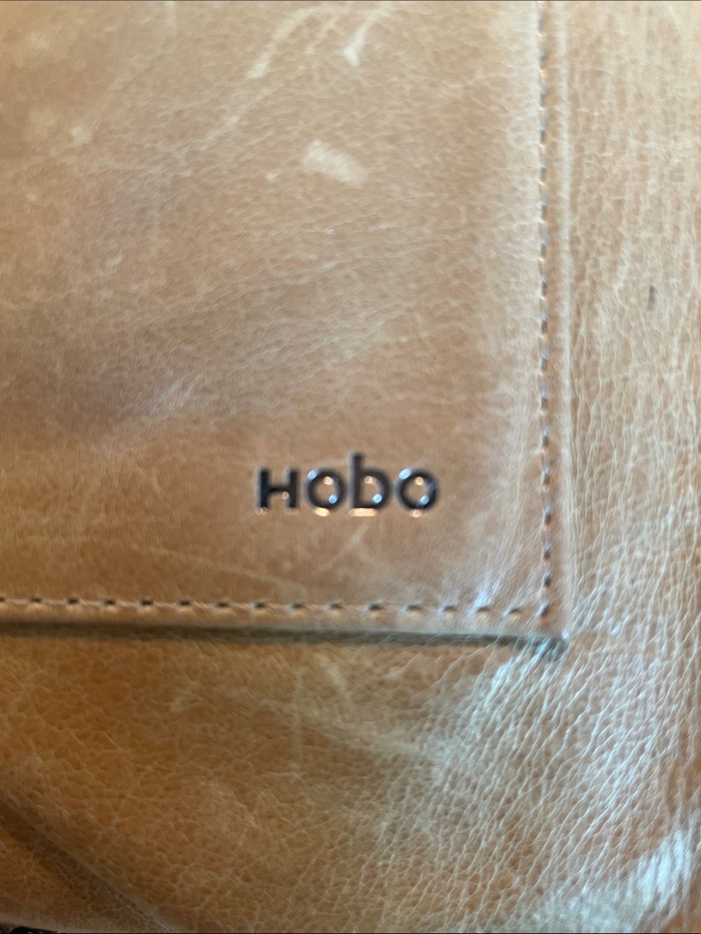 🌹HOBO Vintage-Style Tan Leather Kiss-Lock Clutch - Picture 15 of 16